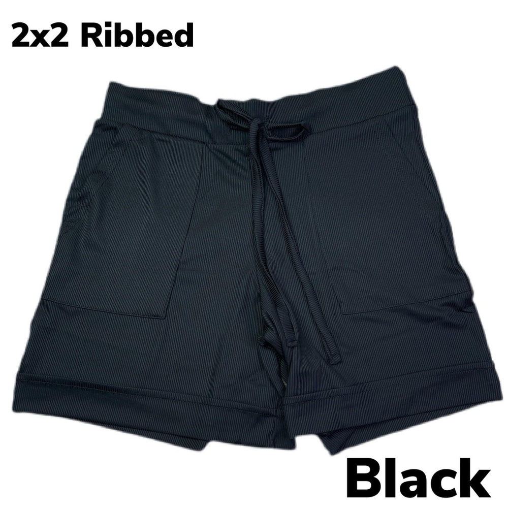LuLaRoe Black Ribbed Athletic Shorts